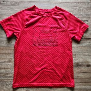 Boys Youth Medium Under Armour Red and Black Dri-Fit Shirt